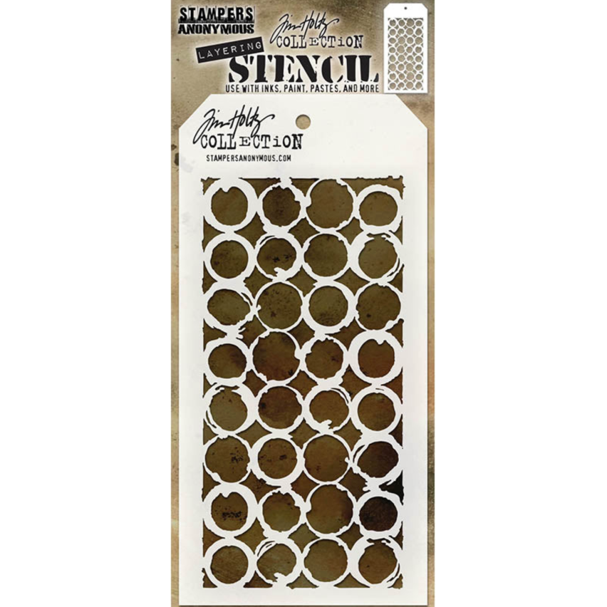 Tim Holtz MINI STENCIL SET 7 MST007 ringer