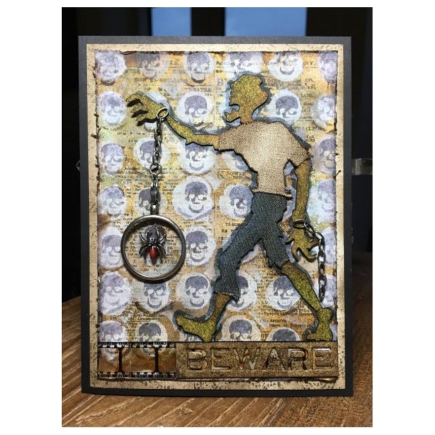 Tim Holtz MINI STENCIL SET 7 MST007 zombie