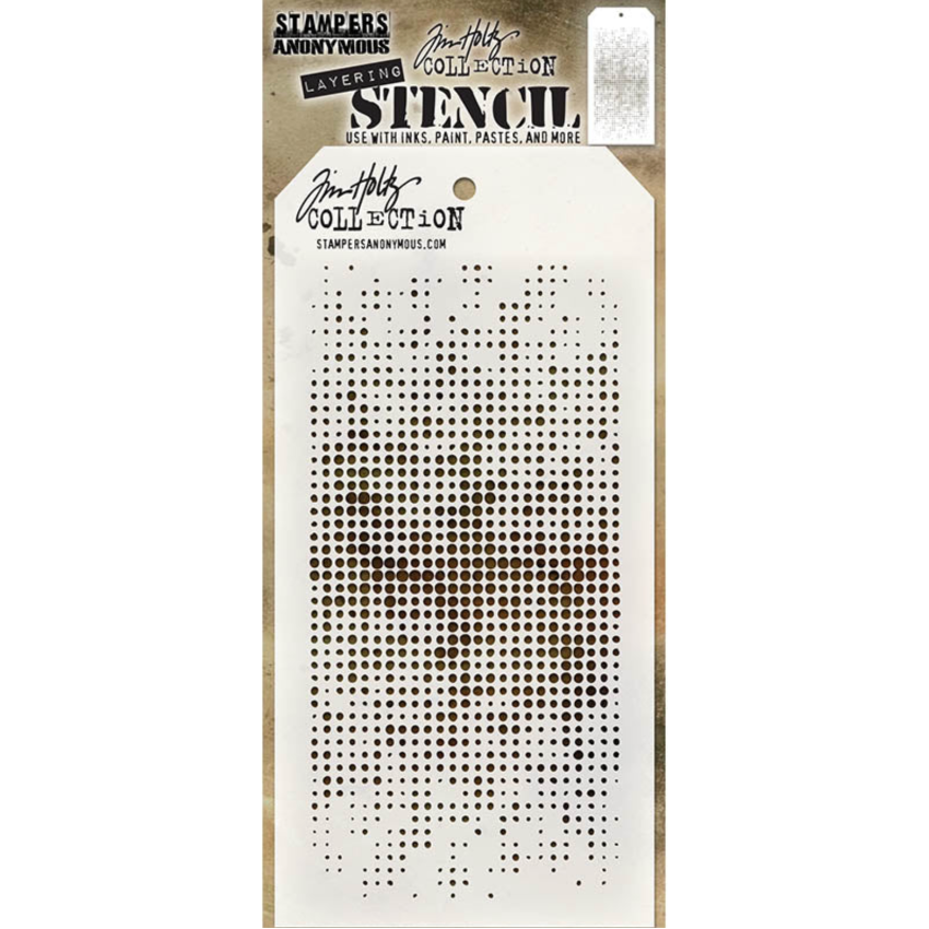 Tim Holtz MINI STENCIL SET 8 MST008 dot fade