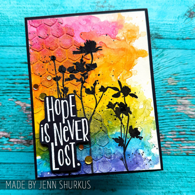 Tim Holtz MINI STENCIL SET 8 MST008 rainbow