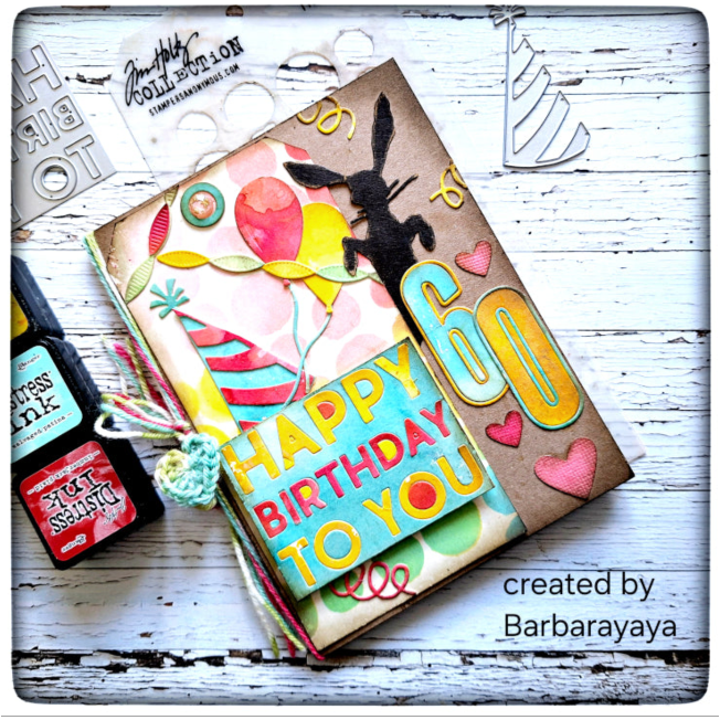 Tim Holtz MINI STENCIL SET 9 MST009 happy birthday