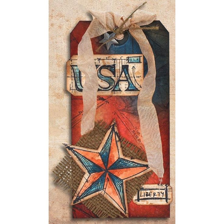 Tim Holtz Mini Blueprints Strip AMERICANA Cling Rubber Stamps THMB006 tag