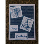 Tim Holtz Mini Blueprints Strip BIRTHDAY Cling Rubber Stamps THMB012 birthday