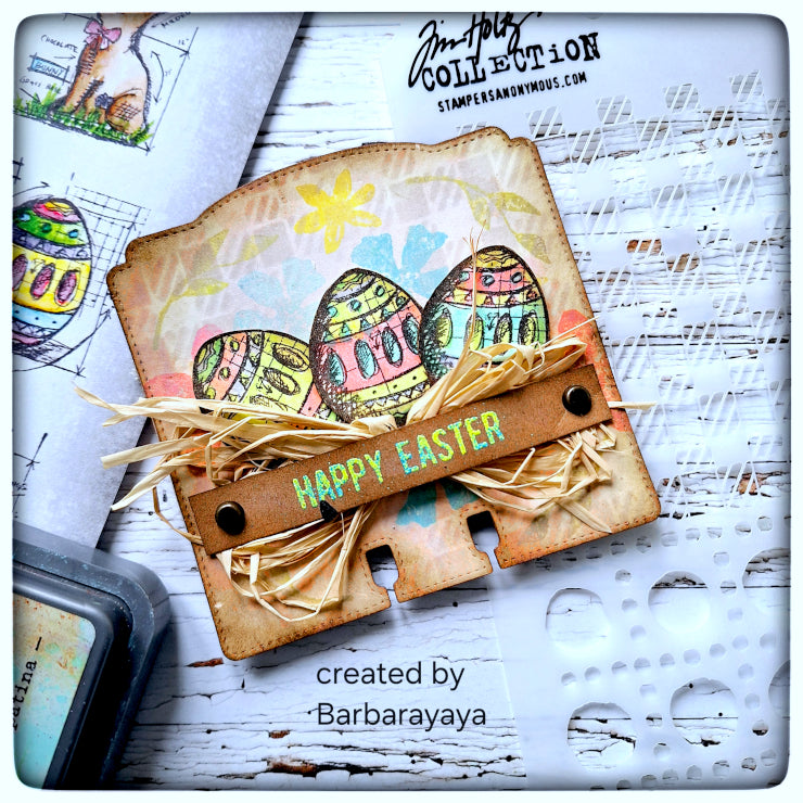 Tim Holtz Mini Blueprints Strip Easter Cling Rubber Stamps thmb005 easter | color-code:ALT01