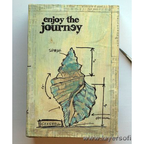 Tim Holtz Mini Blueprints Strip NAUTICAL Cling Rubber Stamps THMB017 shell