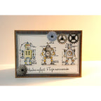 Tim Holtz Mini Blueprints Strip ROBOT Cling Rubber Stamps THMB026 robots