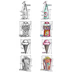 Tim Holtz Mini Blueprints Strip TREATS Cling Rubber Stamps THMB016
