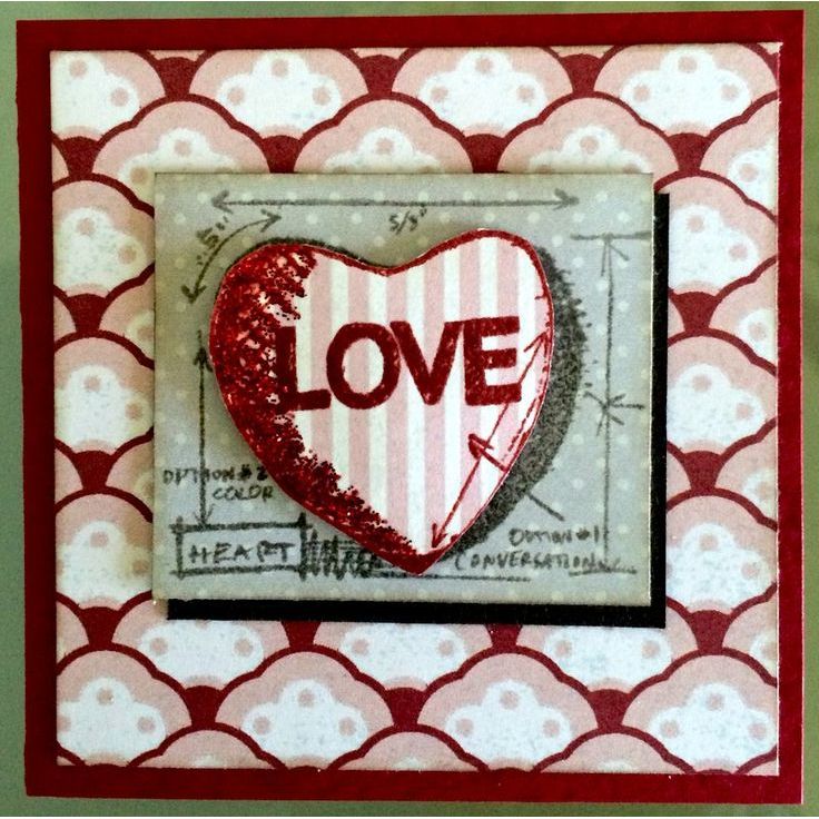 Tim Holtz Mini Blueprints Strip VALENTINE Cling Rubber Stamps THMB004 love