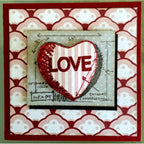 Tim Holtz Mini Blueprints Strip VALENTINE Cling Rubber Stamps THMB004 love