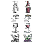 Tim Holtz Mini Blueprints Strip WINE Cling Rubber Stamps THMB028
