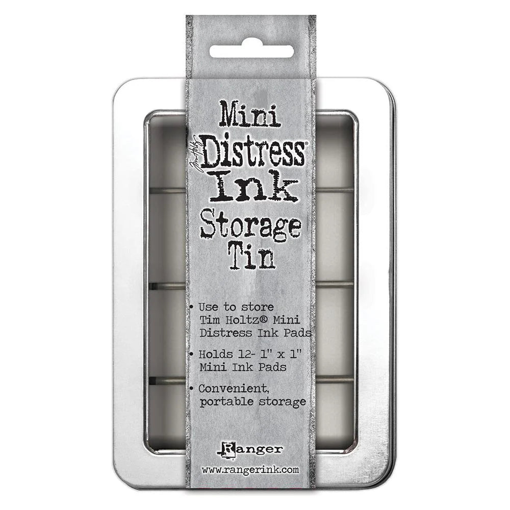 Tim Holtz Mini Distress Ink Storage Tin And Tiny Tools Bundle Tin in package