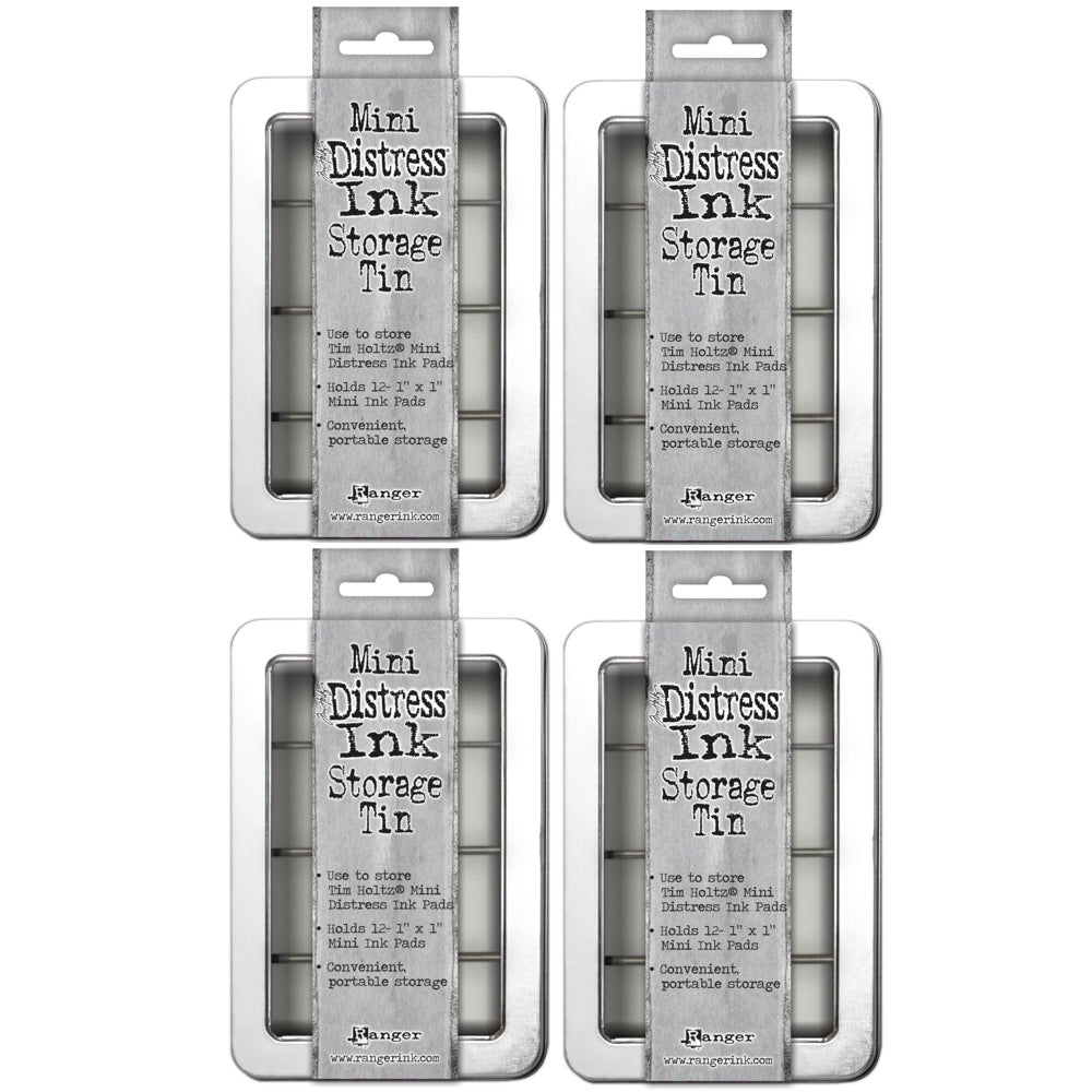 Tim Holtz Mini Distress Ink Storage Tin Bundle Of 4