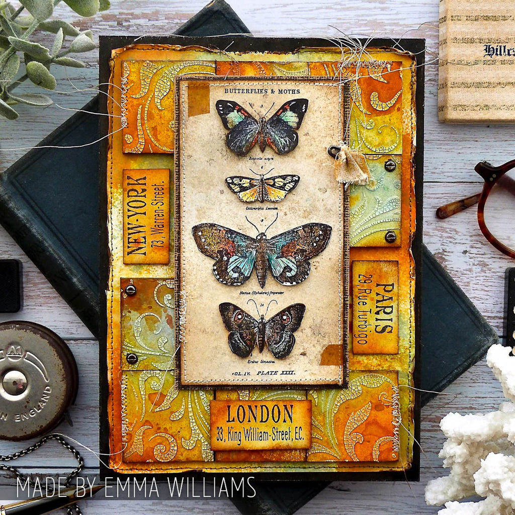 Tim Holtz Mini Stencil Set 10 mst010 butterflies