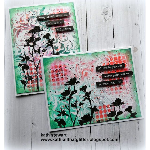 Tim Holtz Mini Stencil Set 10 mst010 green | color-code:ALT02