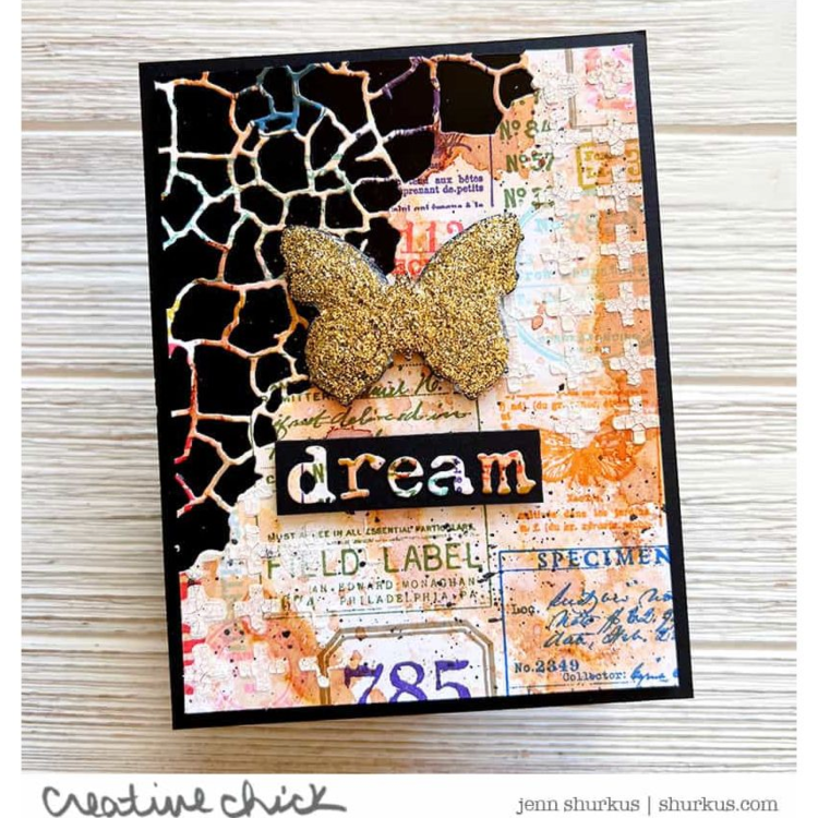 Tim Holtz Mini Stencil Set 1 mst001 butterfly