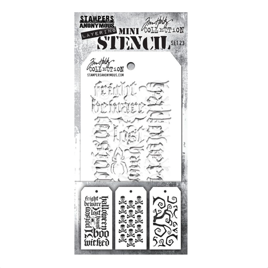 Tim Holtz Mini Stencil Set 23 mst023 1