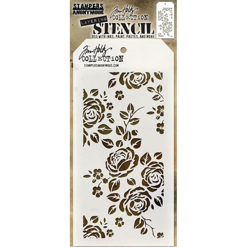 Tim Holtz Mini Stencil Set 25 mst025 roses