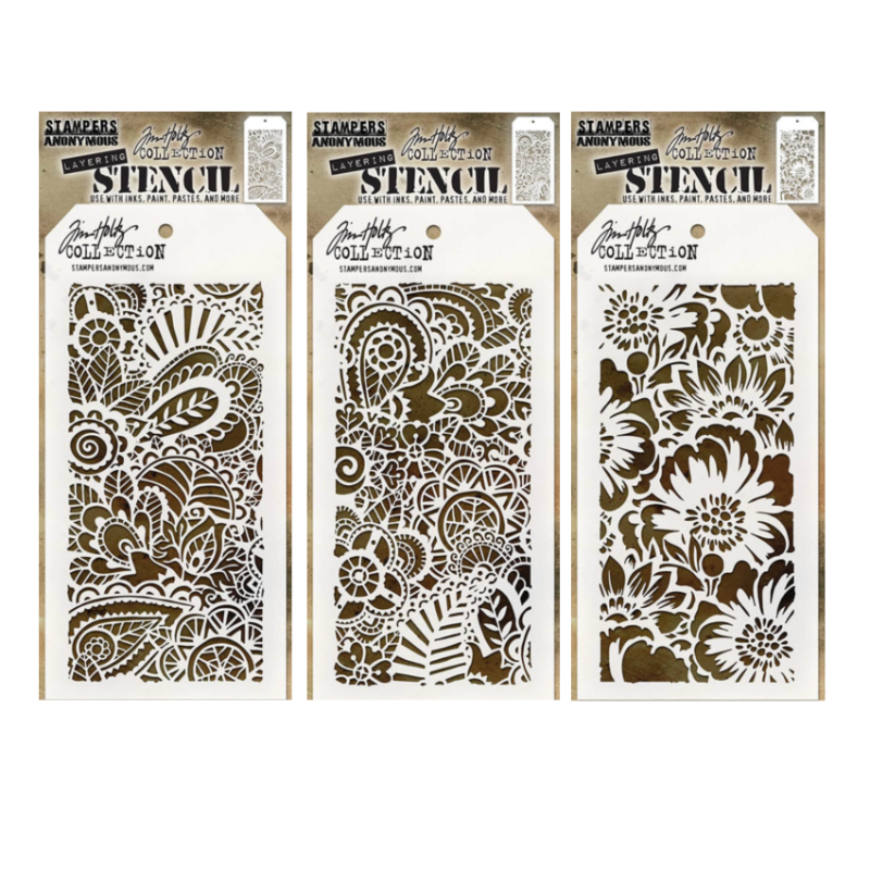 Tim Holtz Mini Stencil Set 47 mst047 image 4