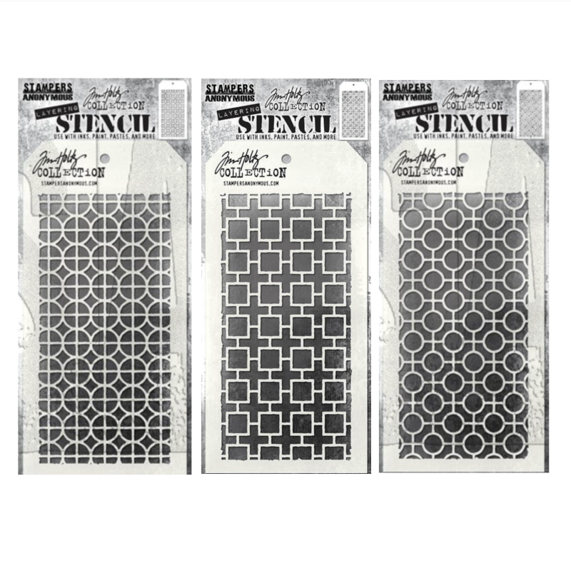 Tim Holtz Mini Stencil Set 52 mst052 image 4