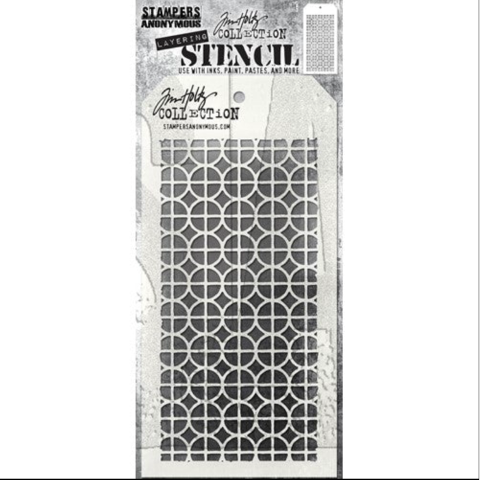 Tim Holtz Mini Stencil Set 52 mst052 linked circles