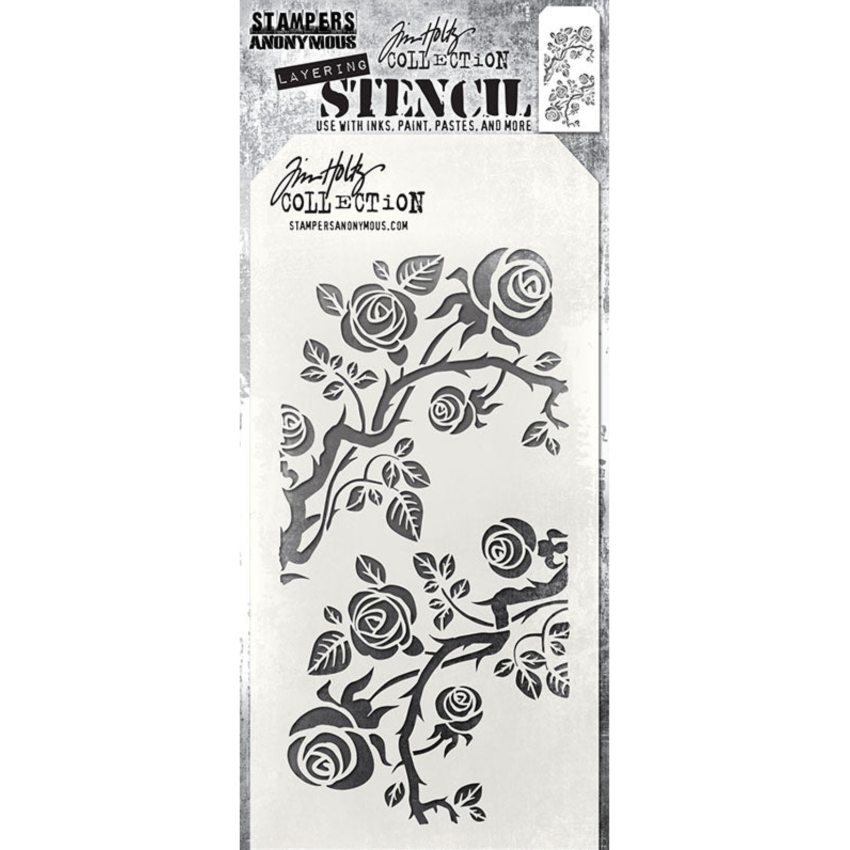 Tim Holtz Mini Stencil Set 53 mst053 thorned