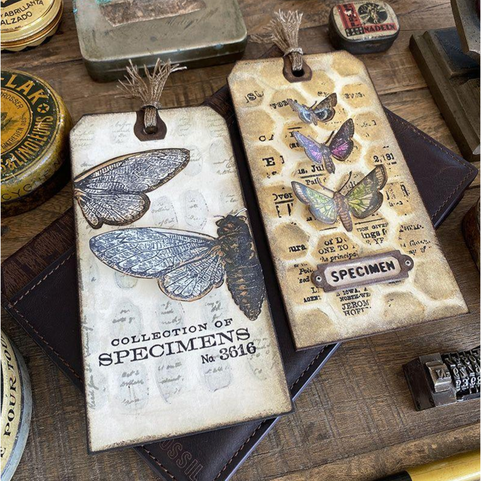 Tim Holtz Mini Stencil Set 55 mst055 sample