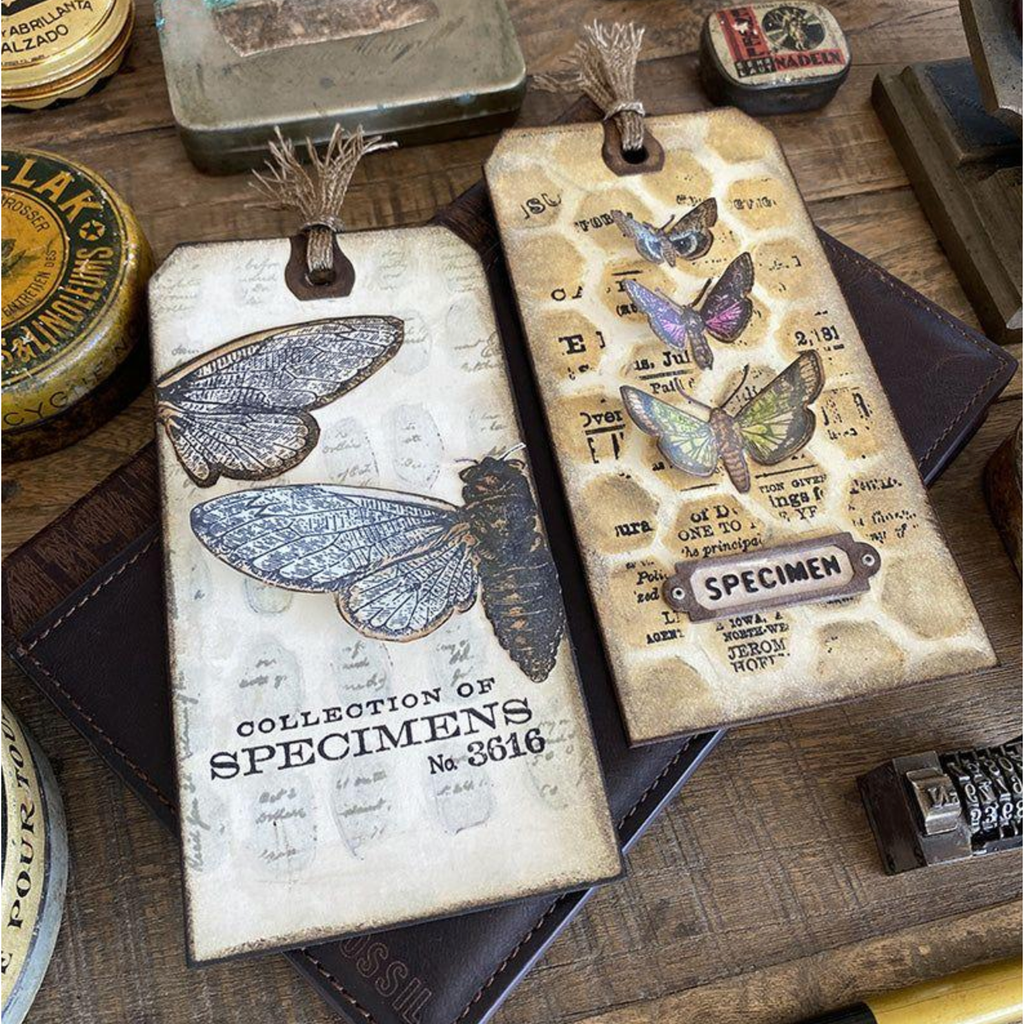 Tim Holtz Mini Stencil Set 55 mst055 sample