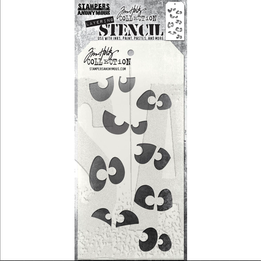 Tim Holtz Mini Stencil Set 56 mst056 peekaboo