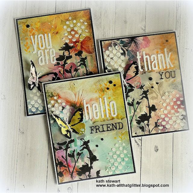 Tim Holtz Mini Stencil Set 57 mst057 hello