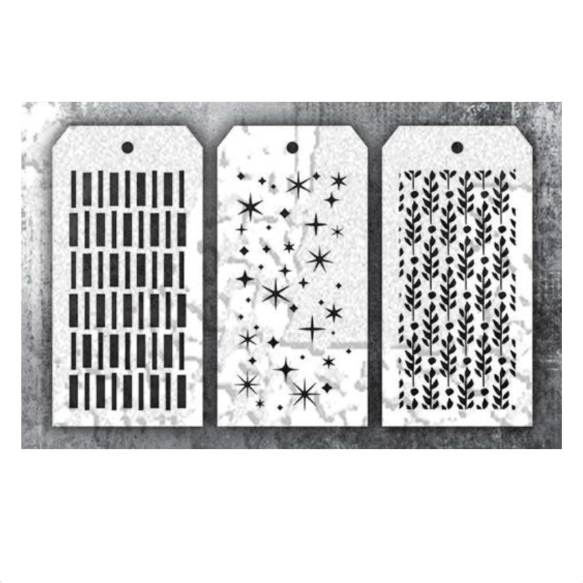 Tim Holtz Mini Stencil Set 57 mst057 image 4