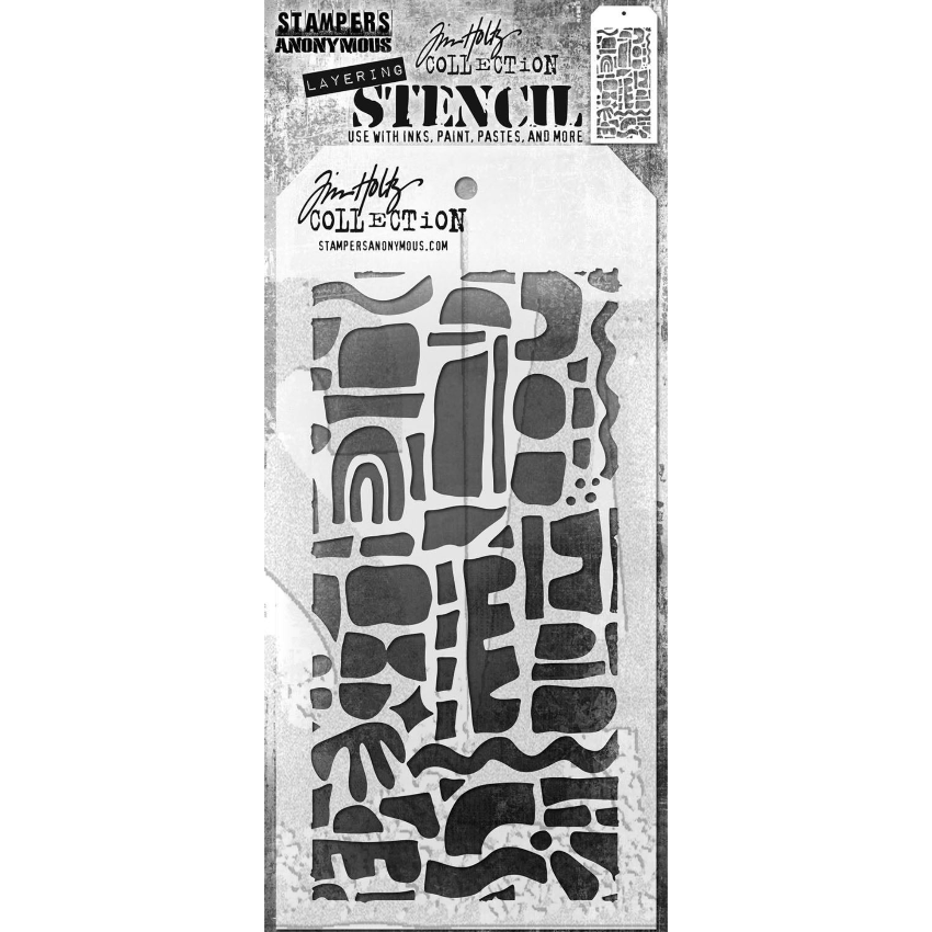 Tim Holtz Mini Stencil Set 58 mst058 cutout