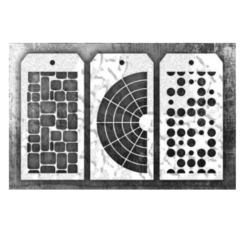 Tim Holtz Mini Stencil Set 59 mst059 image 4