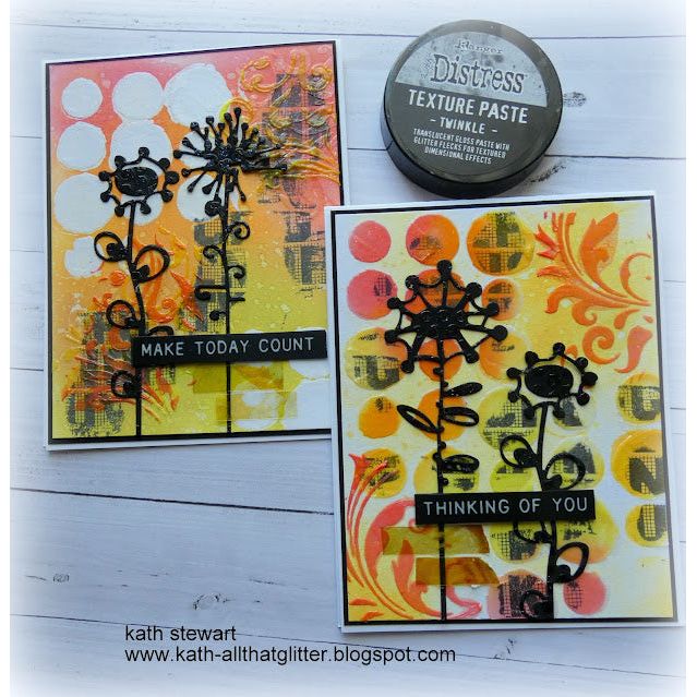Tim Holtz Mini Stencil Set 5 mst005 orange | color-code:ALT05