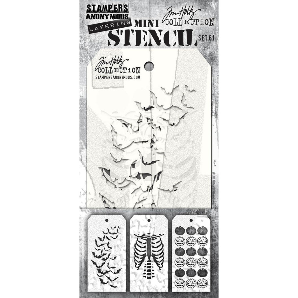 Tim Holtz Mini Stencil Set 61 Set mst061