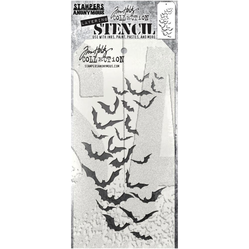 Tim Holtz Mini Stencil Set 61 Set mst061 bat