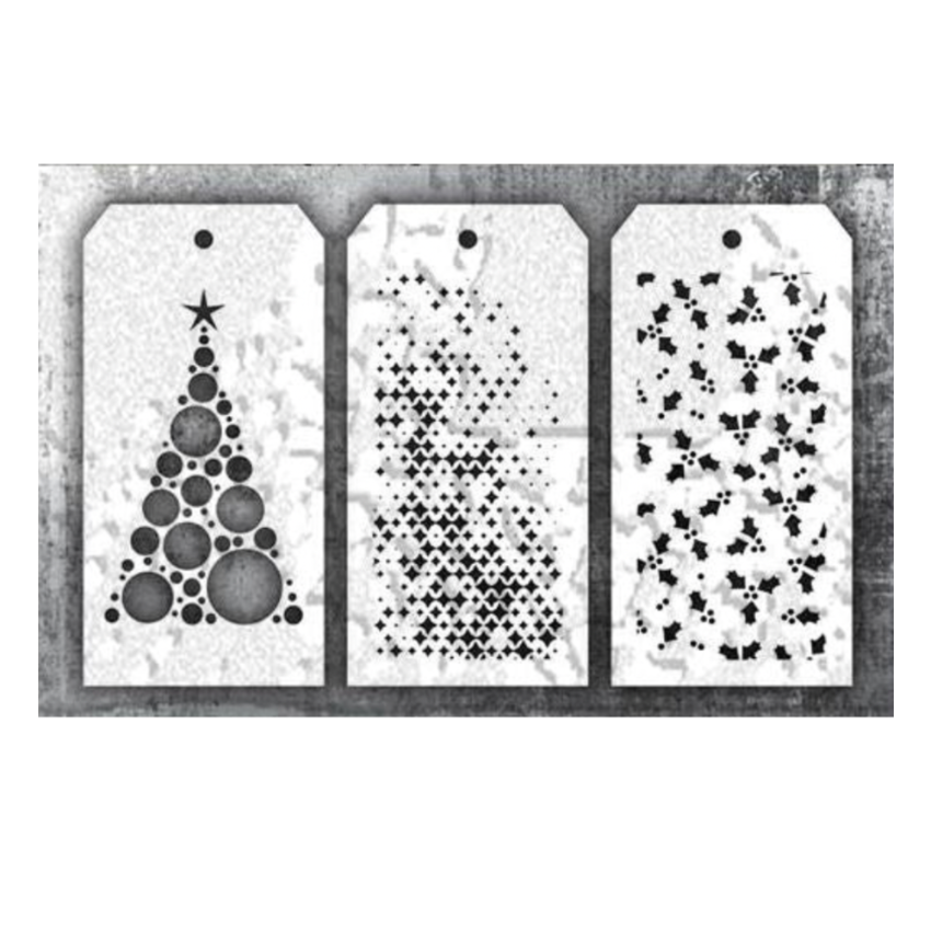 Tim Holtz Mini Stencil Set 62 mst062 image 4