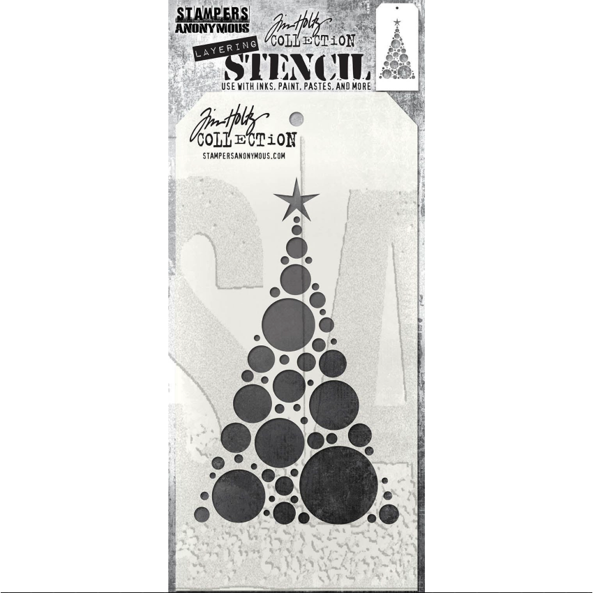 Tim Holtz Mini Stencil Set 62 mst062 tree