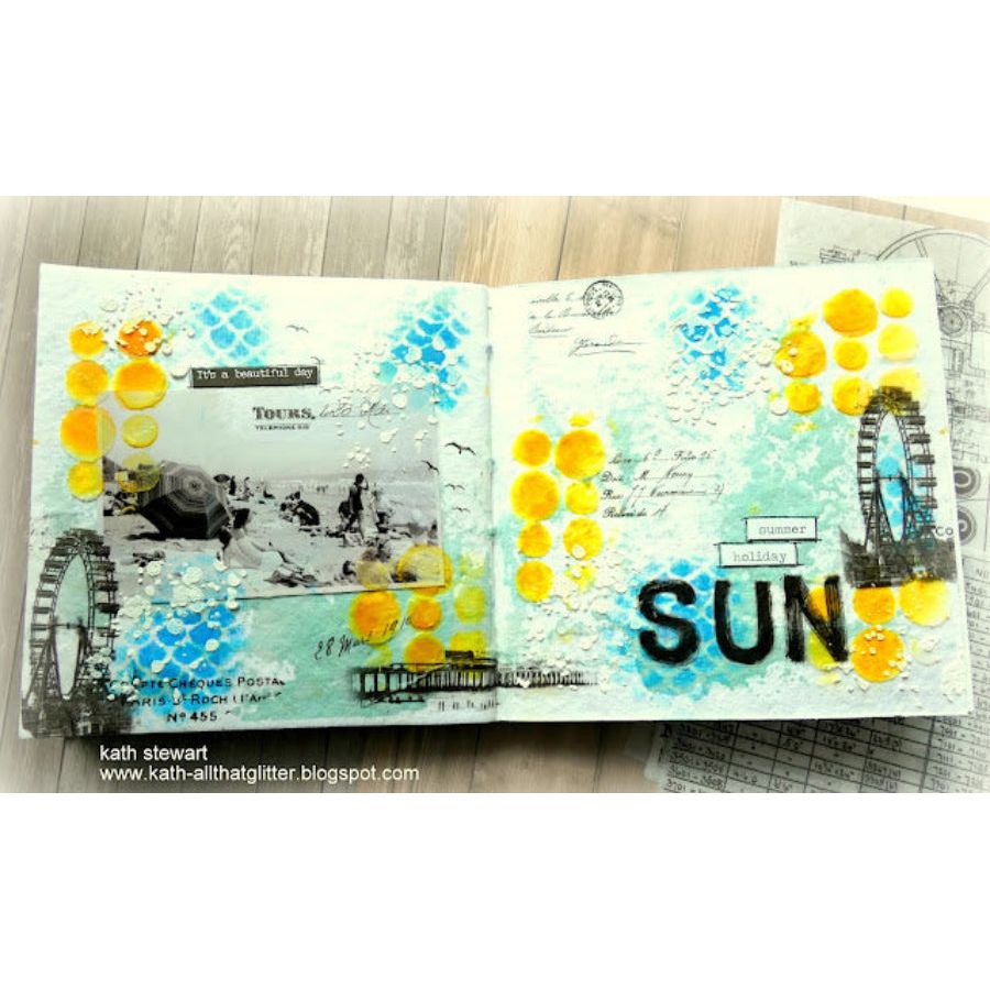 Tim Holtz Mini Stencil Set 9 mst009 blues | color-code:ALT02