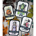 Tim Holtz Monster Reunion Stamps with Simon Says Stamp Dies Bundle setmr26 Creepy Halloween Tags