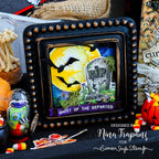 Tim Holtz Monster Reunion Stamps with Simon Says Stamp Dies Bundle setmr26 Nina-Marie Trapani Quirky Halloween Decor