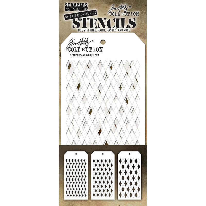 Tim Holtz STENCIL SHIFTER MULTI HARLEQUIN THSM02
