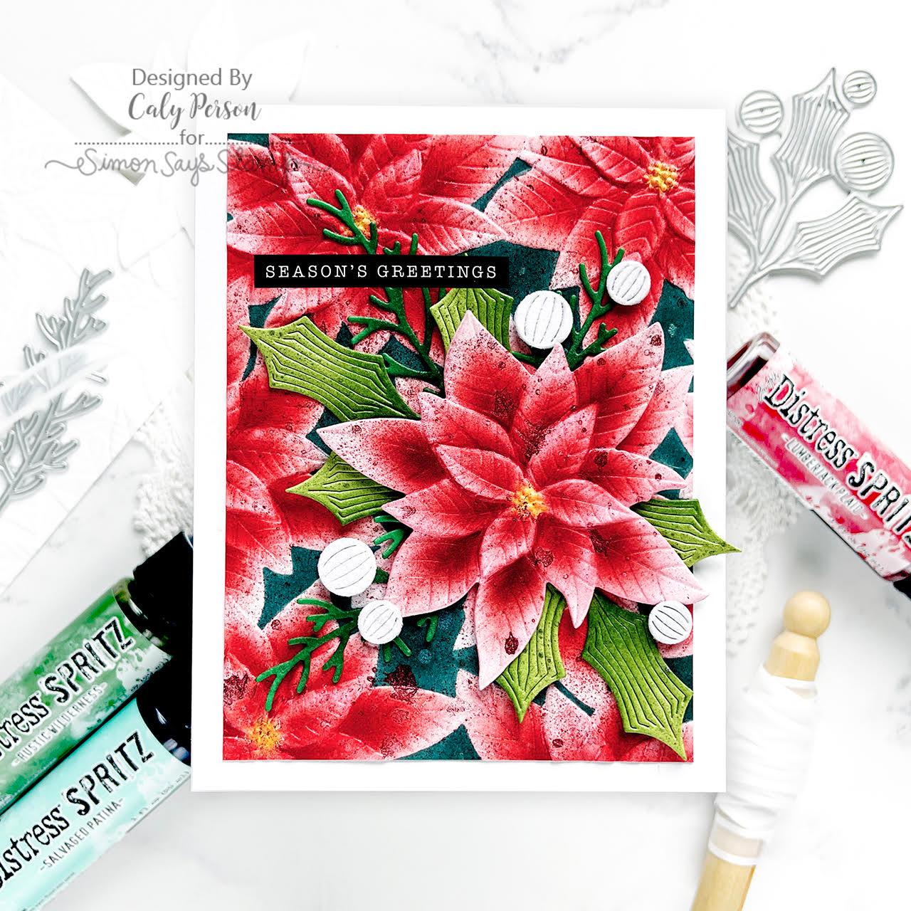 Tim Holtz Salvaged Patina Distress Spritz tdu86451 Season's Greetings Card