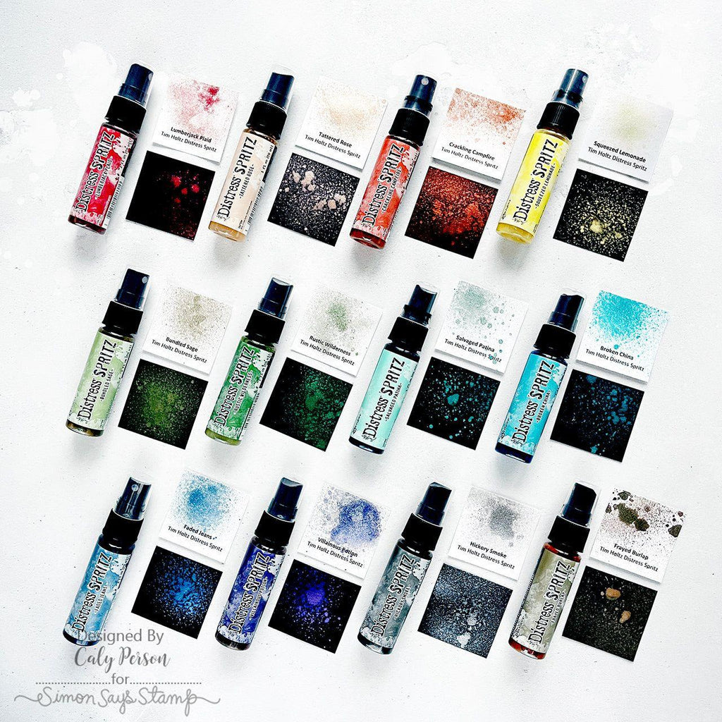 Tim Holtz Salvaged Patina Distress Spritz tdu86451 Swatches