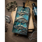 Tim Holtz Sea Life Stamps with Simon Says Stamp Dies Bundle setsl266 Zoey Scarpelli Trio of Fish Mixed Media Tag