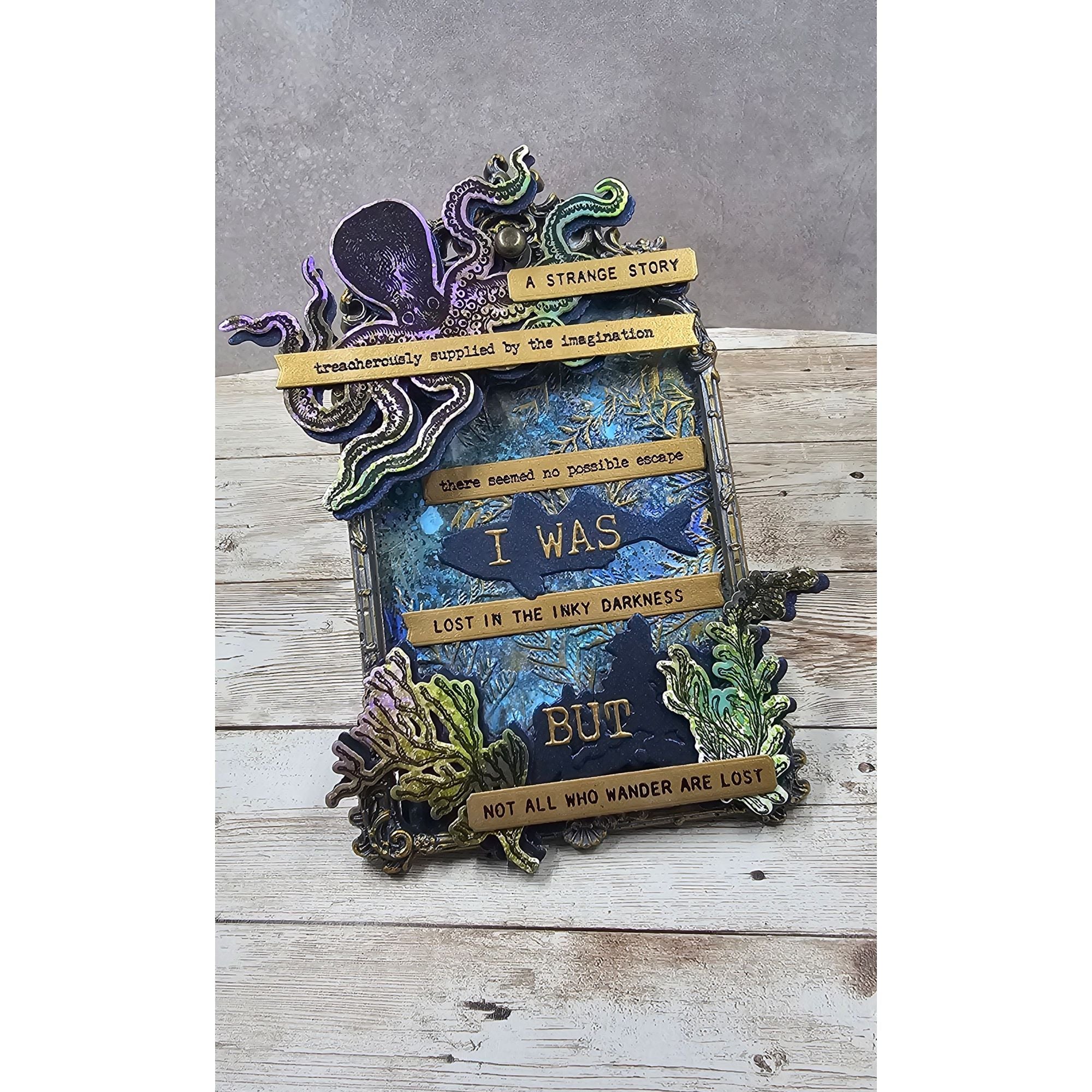 Tim Holtz Sea Life Stamps with Simon Says Stamp Dies Bundle setsl26 Octopus Tag Natalia Alton