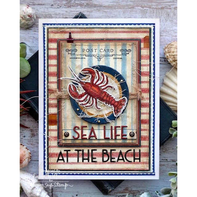 Tim Holtz Sea Life Stamps with Simon Says Stamp Dies Bundle setsl26 Sea Life at the Beach Panel Emma Williams | color-code:ALT12