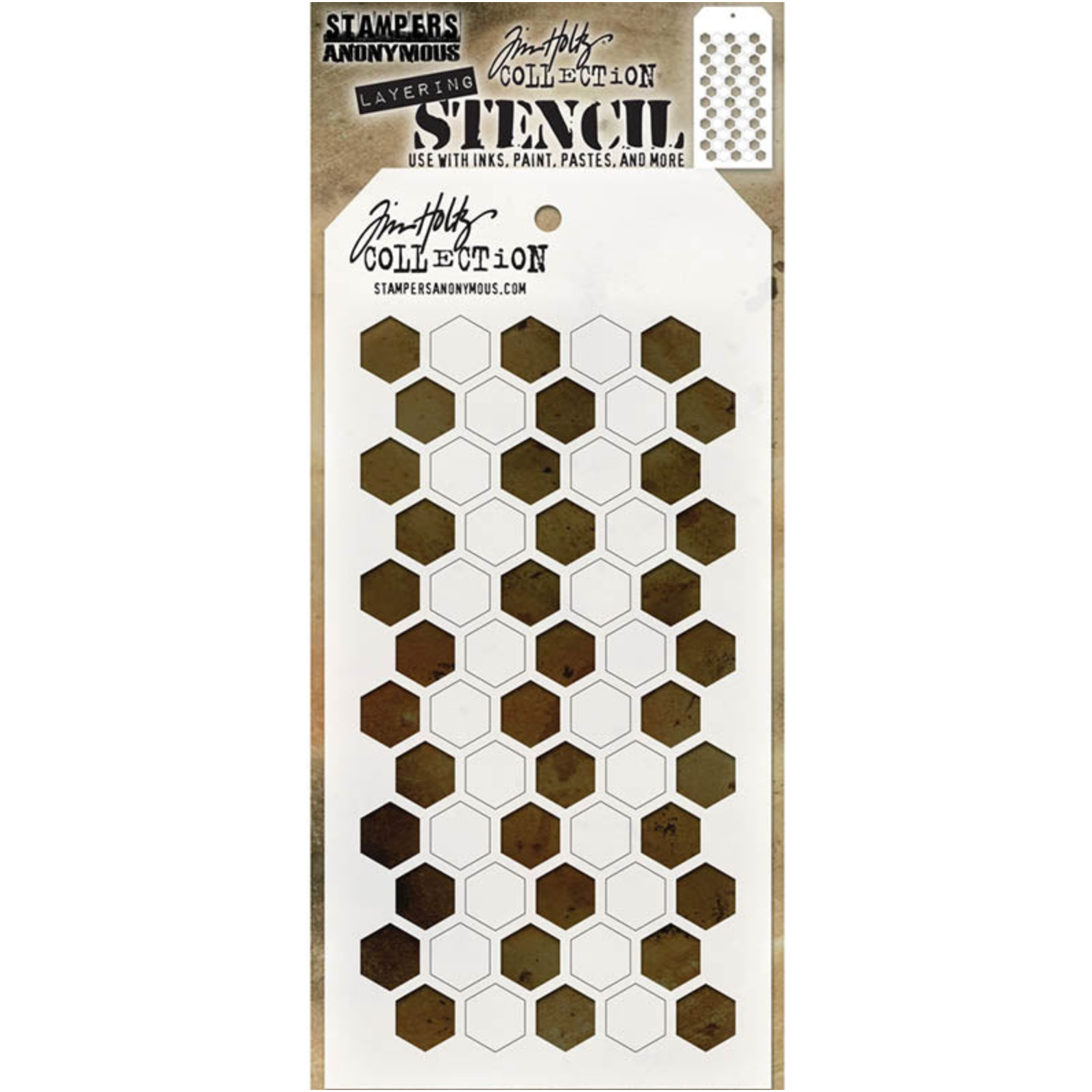 Tim Holtz Shifter MINI STENCIL SET 40 MST040 hex