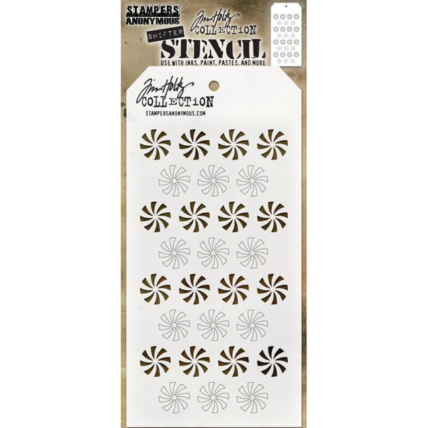 Tim Holtz Shifter MINI STENCIL SET 45 MST045 peppermints