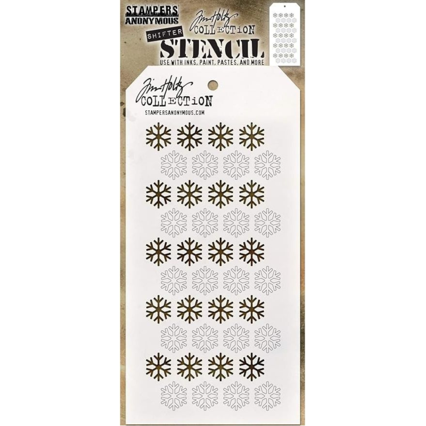 Tim Holtz Shifter MINI STENCIL SET 45 MST045 snowflakes