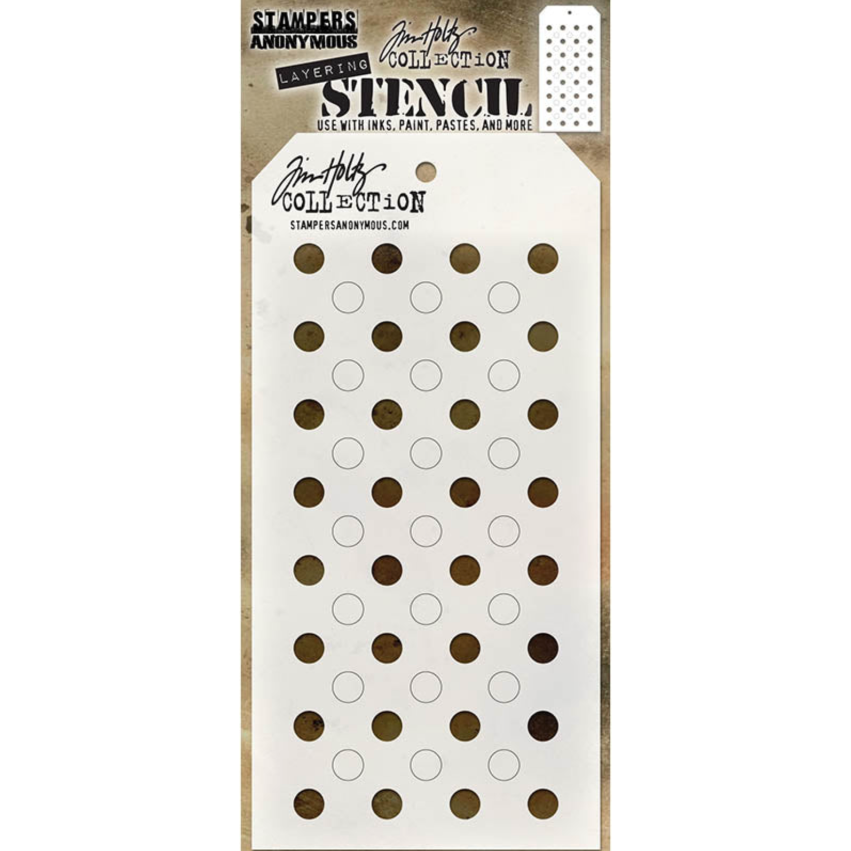 Tim Holtz Shifters MINI STENCIL SET 36 MST036 dots